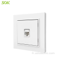 RJ45 LAN Socket Hanger Prise électrique CAT 5E